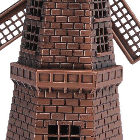 WQAPVHBG Metal Windmill Decoration, Retro Dutch Windmill Statue, 5.1 x 3in Courtyard Decoration Windmill for Office Desktop Decoration, Red Bronze Color in Kuwait