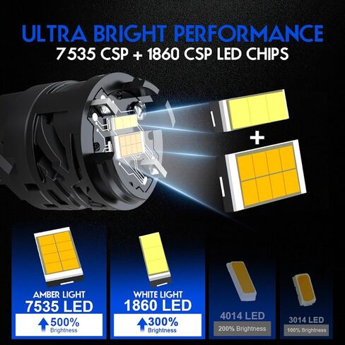 3157 LED Bulb Switchback Compatible for Ford F250 Super Duty 11-16 Turn Signal Lights Parking Lights, White and Amber Dual Color, Pack of 2 in Saudi Arabia