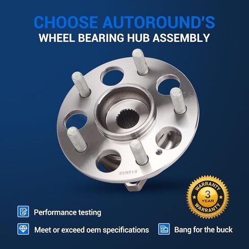 Autoround 512632 Rear Wheel Hub and Bearing Assembly fit for Honda CR-V 2017 2018 2019 2020 2021 2022, 5-Lugs w/ABS in Saudi Arabia