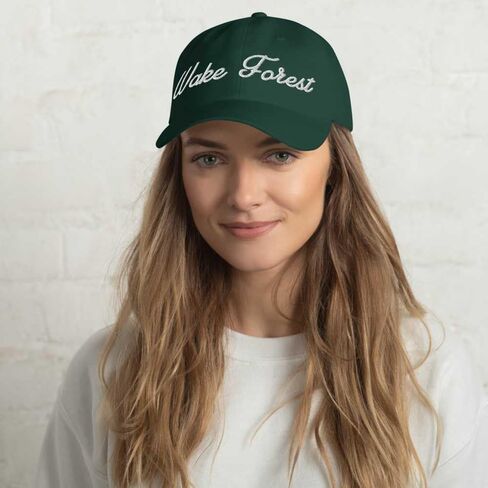 Wake Forest Baseball Cap Wake Forest Dad Hat Bold Baseball Script Wisconsin WI Hat Embroidered Souvenir Gift in Saudi Arabia