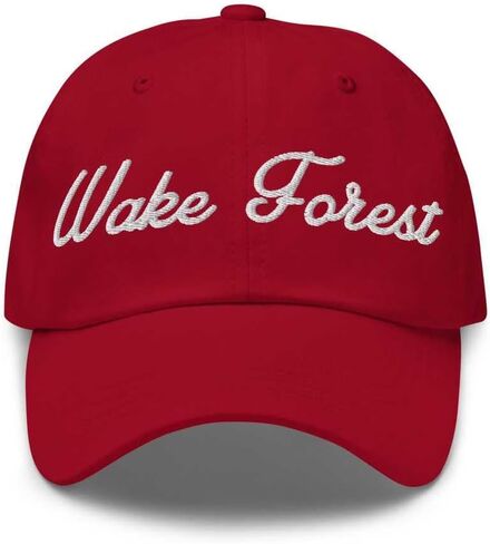 Wake Forest Baseball Cap Wake Forest Dad Hat Bold Baseball Script Wisconsin WI Hat Embroidered Souvenir Gift in Saudi Arabia
