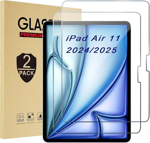 [2 Pack] Screen Protector For iPad Air 5 Air 4 10.9 Inch Tempered Glass Film Guard For iPad Pro 11 Inch 2022&2021&2020 Release, Scratch Resistant Face ID Pencil Compatible in Saudi Arabia