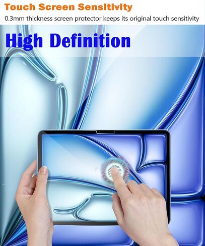 [2 Pack] Screen Protector For iPad Air 5 Air 4 10.9 Inch Tempered Glass Film Guard For iPad Pro 11 Inch 2022&2021&2020 Release, Scratch Resistant Face ID Pencil Compatible in Saudi Arabia