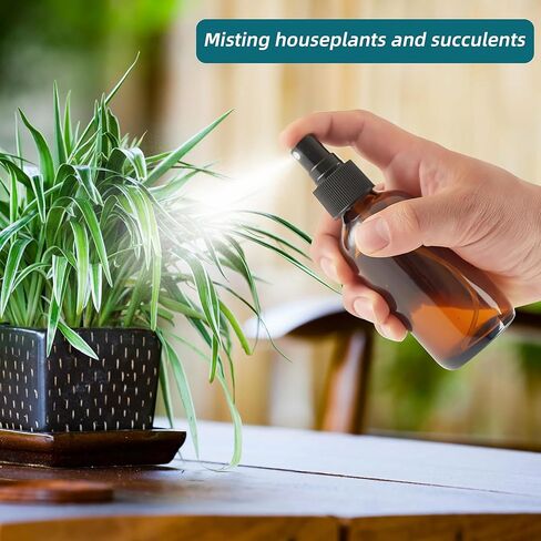 Dark Amber Glass Spray Bottles 4 oz, Small Glass Spray Bottles for Essential Oils, Fine Mist for Face, Hair, Plants, Travel, Perfumes, Cleaning Solutions - 2 Pack in Saudi Arabia