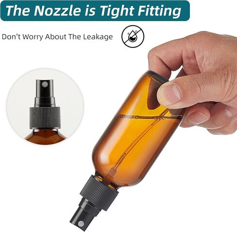 Dark Amber Glass Spray Bottles 4 oz, Small Glass Spray Bottles for Essential Oils, Fine Mist for Face, Hair, Plants, Travel, Perfumes, Cleaning Solutions - 2 Pack in Saudi Arabia