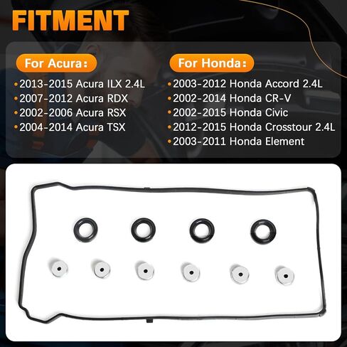 VS50614R Valve Cover Gasket Set Compatible with Honda Accord CR-V Civic Element Crosstour 2002-2015 2.4L for Acura RDX RSX TSX 2007-2012 2.4L in Kuwait