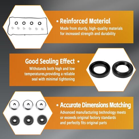 VS50614R Valve Cover Gasket Set Compatible with Honda Accord CR-V Civic Element Crosstour 2002-2015 2.4L for Acura RDX RSX TSX 2007-2012 2.4L in Kuwait