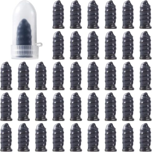 40 Pcs Tire Repair Rubber Nail Kit, Screws in Tire Plugs, Spiral Puncture Vaccum Tires Kits, Self Service Screw Plug Fast Tool for Auto, Motorcycle, Bike (Black, 2 Sizes) in Kuwait