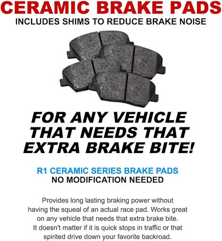 مفاهيم R1 الفرامل الأمامية والدوارات| مجموعات مكابح بديلة للسيارات| طقم دواسات ووسادات الفرامل الأمامية من السيراميك| يناسب 2019-2024 أودي Q3؛ 2019-2023 فولكس فاجن أرتيون؛ 2022-2024 فولكس فاجن جي تي آي in Kuwait