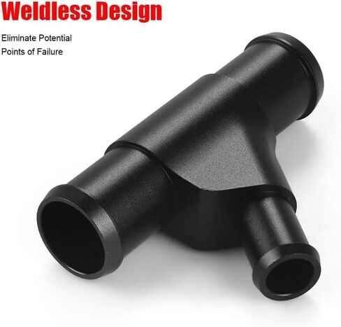 Hose Connector, Coolant Y-Pipe Weldless Adapter Compatible for 2003-2007 Ford F-250 F-350 F-450 F-550 Super Duty, 2003-2010 E-350 E-450 Econoline, 2003-2005 Excursion 6.0L Diesel Engine (Black) in Saudi Arabia