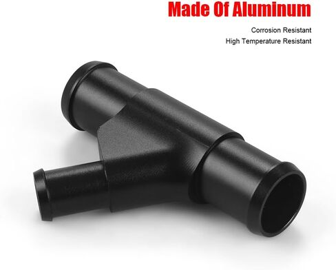 Hose Connector, Coolant Y-Pipe Weldless Adapter Compatible for 2003-2007 Ford F-250 F-350 F-450 F-550 Super Duty, 2003-2010 E-350 E-450 Econoline, 2003-2005 Excursion 6.0L Diesel Engine (Black) in Saudi Arabia