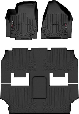 بطانات أرضية مخصصة من WeatherTech لسيارة Chrysler Pacifica، Pacifica، Pacifica - مجموعة كاملة (4416621-449452)، أسود in Saudi Arabia