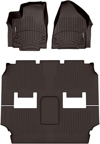 بطانات أرضية مخصصة من WeatherTech لسيارة Chrysler Pacifica، Pacifica، Pacifica - مجموعة كاملة (4416621-449452)، أسود in Saudi Arabia