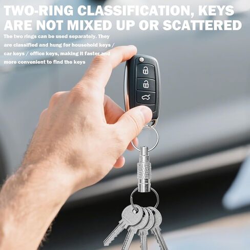 2 Pcs Quick Release Keychain,Detachable Key Ring Quick Release,With 4 Split Rings,Metal Safety Keychain For Car Purse Bag Accessories in Kuwait