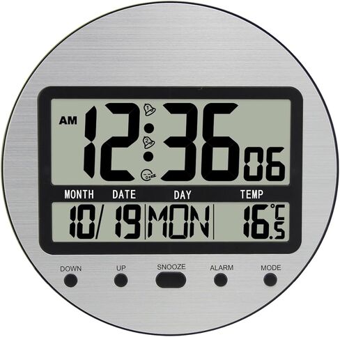 Wood Grain Retro Wall Clock Vintage,12 Inch Battery Operated Silent Non-Ticking Classic Clock for Kitchen Living Room Bedroom Decor in Kuwait