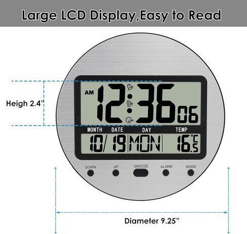 Wood Grain Retro Wall Clock Vintage,12 Inch Battery Operated Silent Non-Ticking Classic Clock for Kitchen Living Room Bedroom Decor in Kuwait