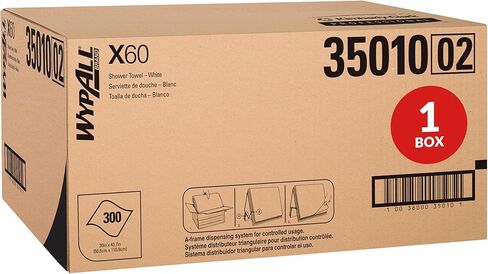 WypAll General Clean X60 Multi-Task Cleaning Cloths (35421), Small Roll, White, 130 Sheets / Roll, 6 Rolls / Case, 780 Wipes / Case in Kuwait