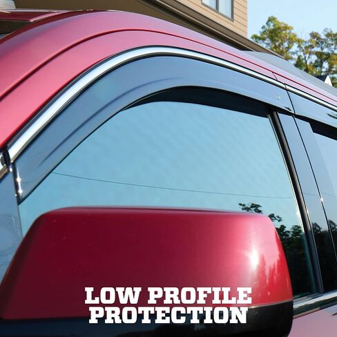 Husky Liners Low Profile Ventvisor Rain Guards | Fits 2014-2019 Chevrolet Silverado, GMC Sierra 1500 (Legacy); 15-19 Silver & Sierra 2500/3500 Double CAB | Front & Rear, Smoke, 4-pcs. | 2854040 in Saudi Arabia