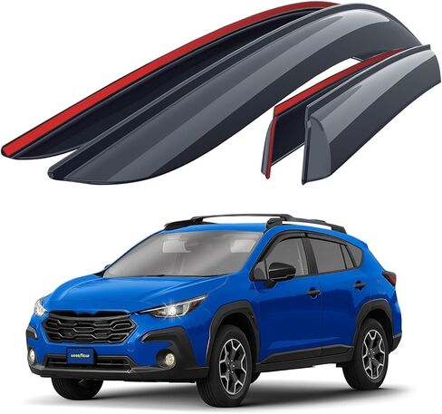 Goodyear Shatterproof Window Deflectors for Kia Sportage 2023-2026, Tape-on Rain Guards, Window Visors, Vent Deflector Visor, Car Accessories, 4 pcs. - GY008649 in Kuwait