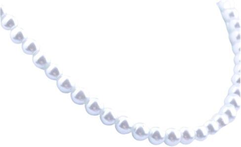 1920s Imitation Pearl Necklace Baroque Strands Short Dainty Choker Colorful Round Pearl Choker for Women Jewelry Gifts-white in Kuwait