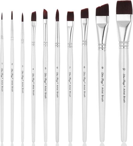 10PCS Paint Makeup Brushes, Face Paint Brushes, Acrylic Paints Brush Set for Face Body Painting, Suit for Valentine Chrismas Halloween Cosplay Party Arty Stage Makeup in Saudi Arabia