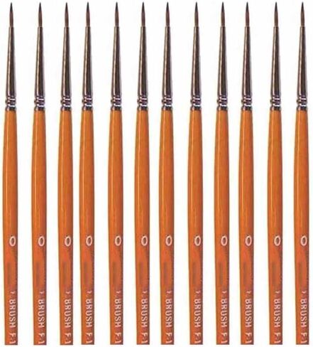 مجموعة من 12 فرشاة طلاء فنية بديلة مدببة بألوان مائية حمراء لموديلات Wooster F1627 in Kuwait