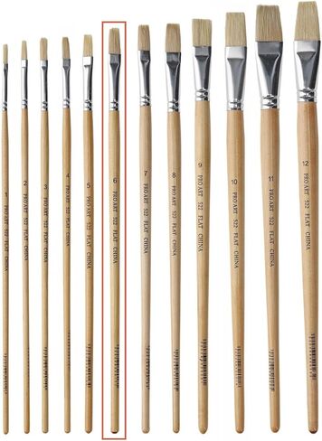 Pro Art Brush White Bristle Flat #6 in Saudi Arabia