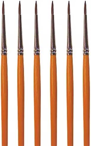 عبوة من 6 قطع بديلة #2 فرشاة رسم فنية مدببة بألوان مائية باللون الأحمر لموديلات Wooster F1627 in Kuwait