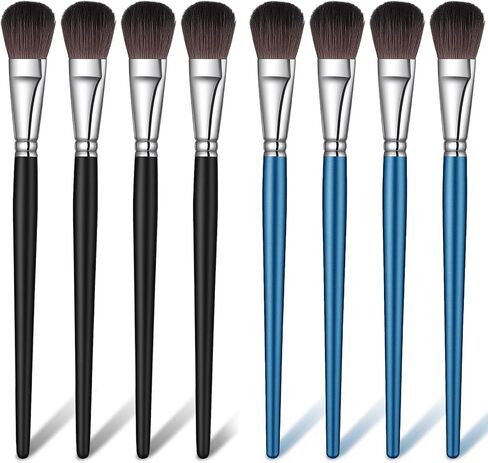 TIESOME 8Pcs Mop Brush for Acrylic Painting, 1 Inch Blending Brush for Acrylic Painting with Short Wooden Handle, Oval Blending Brushes Oil Paint Brushes for Acrylic, Watercolor, Gouache, Face Body in Saudi Arabia