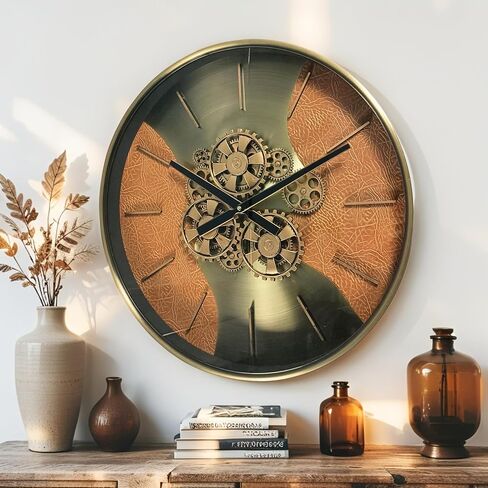 ساعة الحائط ذات التروس المتحركة الحقيقية مقاس 22 بوصة من THE GEARS CLOCK خط السويد ستوكهولم (22 بوصة (55 سم)) in Kuwait