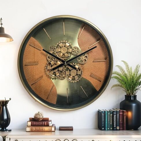 ساعة الحائط ذات التروس المتحركة الحقيقية مقاس 22 بوصة من THE GEARS CLOCK خط السويد ستوكهولم (22 بوصة (55 سم)) in Kuwait