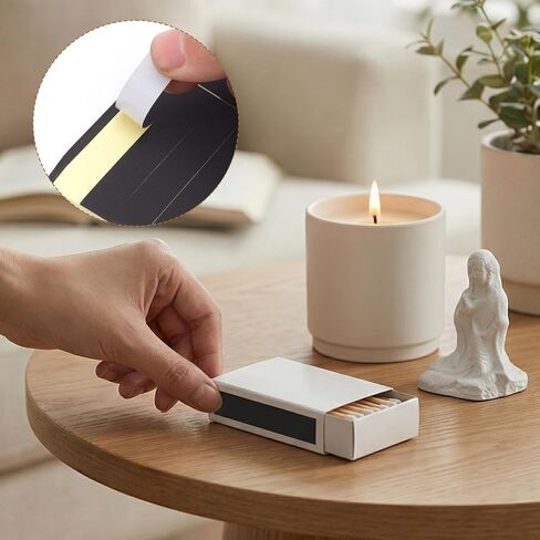 42 قطعة من ملصقات مهاجم المباراة السوداء، ملصقات أوراق مهاجم لاصقة مستطيلة مقاس 2.36 سم، لوازم أوراق ورقية للشموع، مدفأة، حامل مطابقة، زجاجات، حاويات، برطمانات in Kuwait