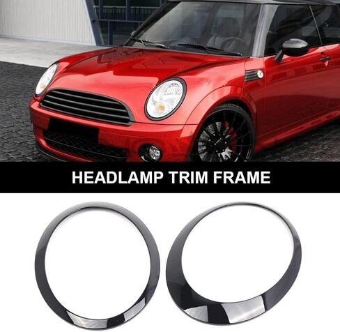 2 قطعة إطار أمامي للسيارة ضوء خلفي متوافق مع Mini Cooper R50 R52 R53 2001-2006 مصباح سيارة بديل غطاء غطاء الكسوة ملصق (رمادي 1) in Kuwait
