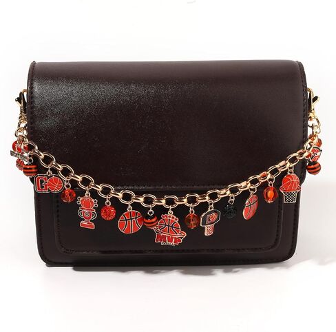 YAHPERN 3 قطعة حقيبة رياضية Charms للنساء كرة القدم كرة السلة البيسبول محفظة Charms سلاسل المفاتيح بروش دبوس اكسسوارات الهدايا in Saudi Arabia