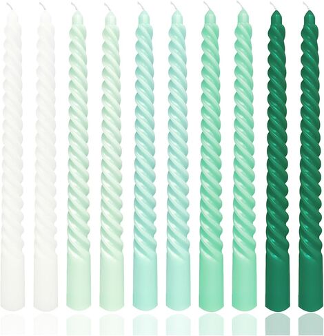 10 Inch Multi-Colored Taper Candle Set, 10 Pack Unscented Dripless Candlesticks for Family Dinner Parties Home Decoration Picnic in Saudi Arabia