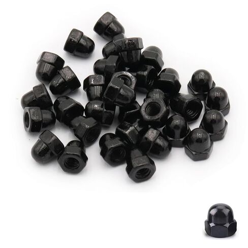 50pcs Acorn Cap Nuts, M5 Thread Dia Acorn Cap Nut, 304 Stainless Steel (Black) in Saudi Arabia