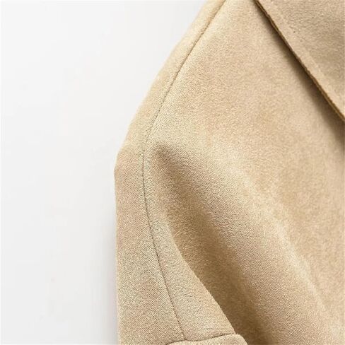 Women's Casual Vintage Style Hollow Top Turn-Down Collar Single Breasted Coats in Saudi Arabia