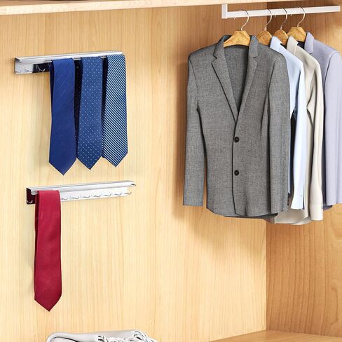 قطعتان من حامل القلادة على الحائط، منظم المجوهرات المعلقة، حامل النظارات الشمسية، عرض منظم القلادة مع 20 خطافًا للمجوهرات لتخزين نظارات السوار والقلائد، فضي in Kuwait