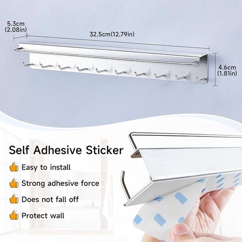 قطعتان من حامل القلادة على الحائط، منظم المجوهرات المعلقة، حامل النظارات الشمسية، عرض منظم القلادة مع 20 خطافًا للمجوهرات لتخزين نظارات السوار والقلائد، فضي in Kuwait