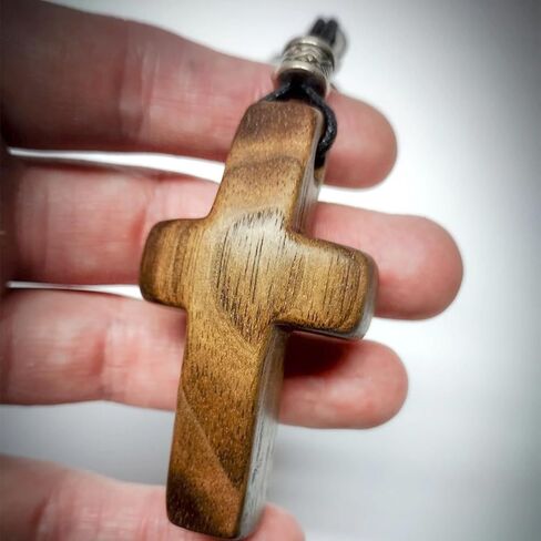 2 PCS Cross My Heart Keychain - Wooden Christian Inspirational Keyring, Portable Key Holder for Christmas Gift,Encouragement Gift Wooden Cross Key Chain Fingertip Stress Relief Gifts Pocket in Kuwait