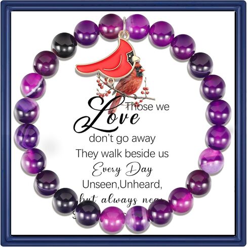 MollyQueen Cardinal Bracelet for Women Sympathy Memorial Gifts for Loss of Loved One in Heaven Cardinal Jewelry Gifts in Saudi Arabia