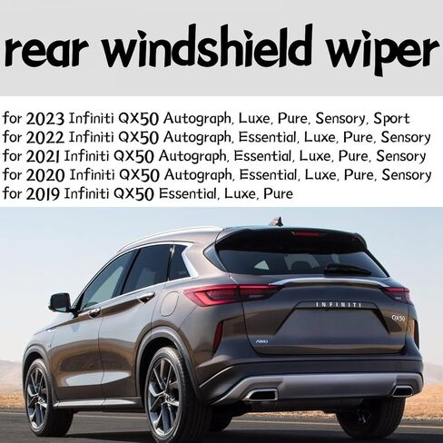 rear wiper blade for Infiniti QX50 2019 2020 2021 2022 2023 Luxe Pure Autograph Sensory Essential Sport rear windshield wiper blade in Kuwait