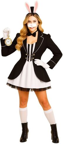 Morph Wonderous White Rabbit Costume Womens,Bunny Costume Women, Bunny Costume Adult, Halloween Costumes For Women in Saudi Arabia