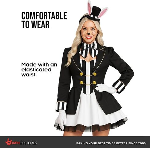 Morph Wonderous White Rabbit Costume Womens,Bunny Costume Women, Bunny Costume Adult, Halloween Costumes For Women in Saudi Arabia
