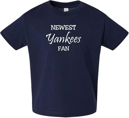 Curiositees Watching The Yankee with My Daddy/New Yankee Fan Kid's Toddler Boys Jersey T-Shirt - Navy in Kuwait