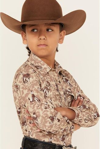 قميص Roper Boys Western بأكمام طويلة مع أزرار كبس in Saudi Arabia