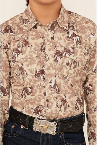 قميص Roper Boys Western بأكمام طويلة مع أزرار كبس in Saudi Arabia