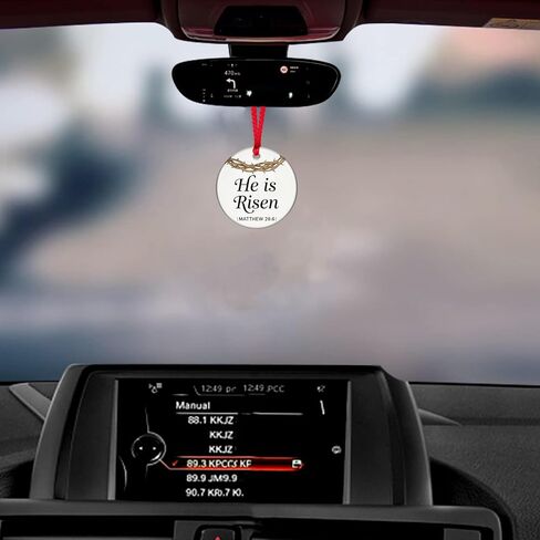 زينة شجرة عيد الفصح، لقد قام بحلي عيد الفصح لشجرة دينية من السيراميك المسيحي علامة تذكار معلقة زخرفة زنبركية للأم والنساء ديكورات عطلة كنيسة عيد الفصح in Kuwait