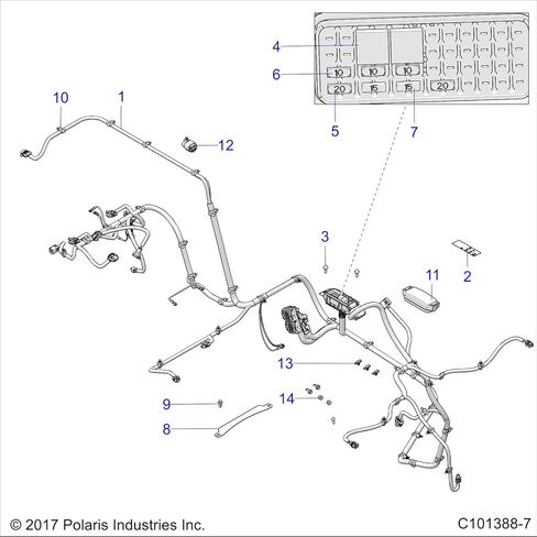 Polaris 2414014 HARNESS-CHASSIS YRC MZ Ranger in Saudi Arabia
