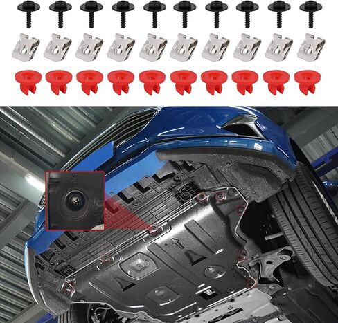 30PCS T30 Engine Splash Shield Guard Undertray Cover Screws Bolt Nut Clip Kit, Car Engine Screws, Engine Splash Shield Retainers Compatible with Ford Escape Explorer C-Max Lincoln Mondeo in Saudi Arabia